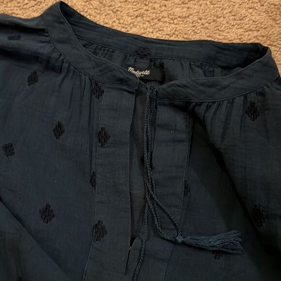 Madewell small blue blouse - Picture 8 of 9